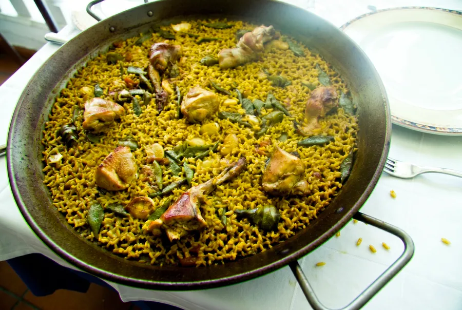 Foto de paella hecha con móvil antes de usar FoodyFocus